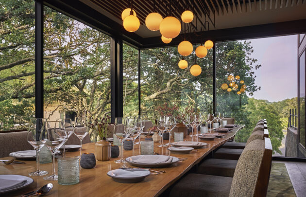 A table set at Hazel Hill