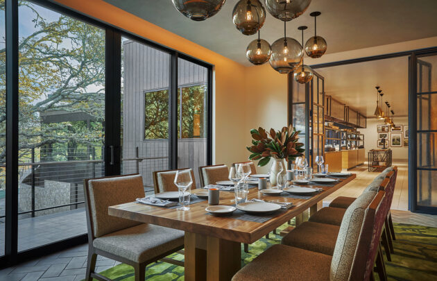 A table set at Hazel Hill