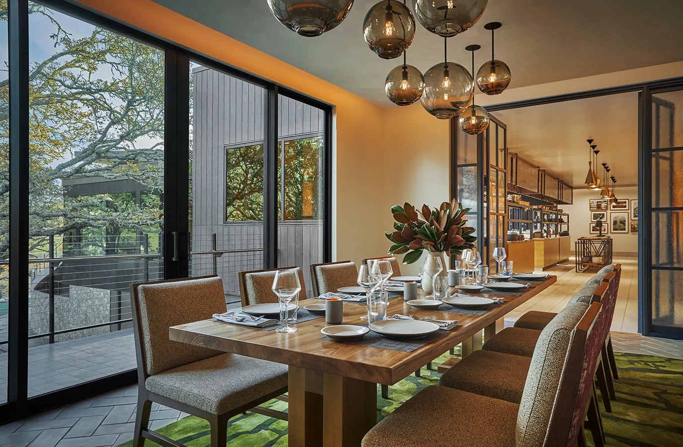 A table set at Hazel Hill