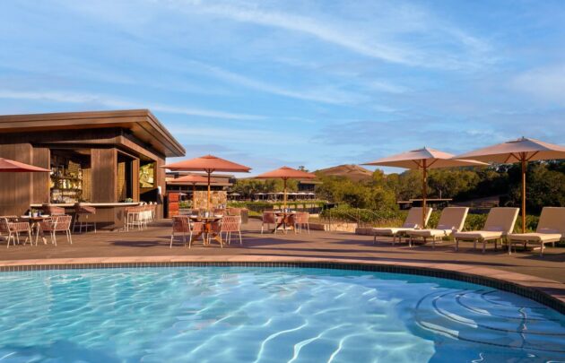 Poolside restaurant Hudson Springs Bar and Grill at luxury resort in Healdsburg