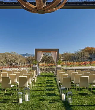 An outdoor wedding in Sonoma