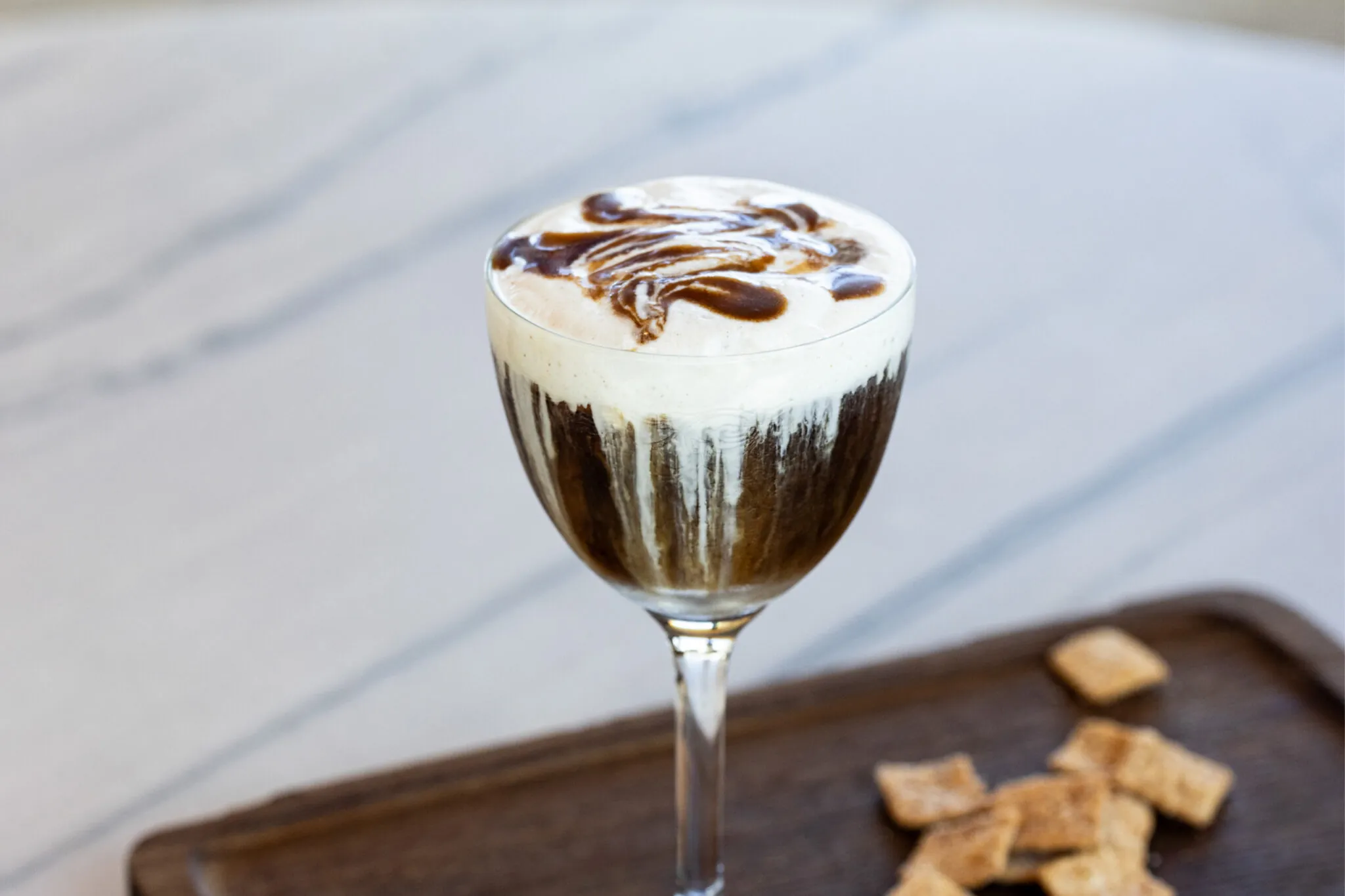 Chocolate dessert in a glass