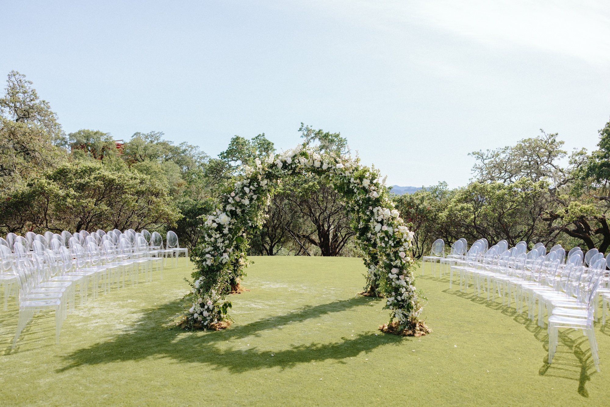 Healdsburg wedding set up