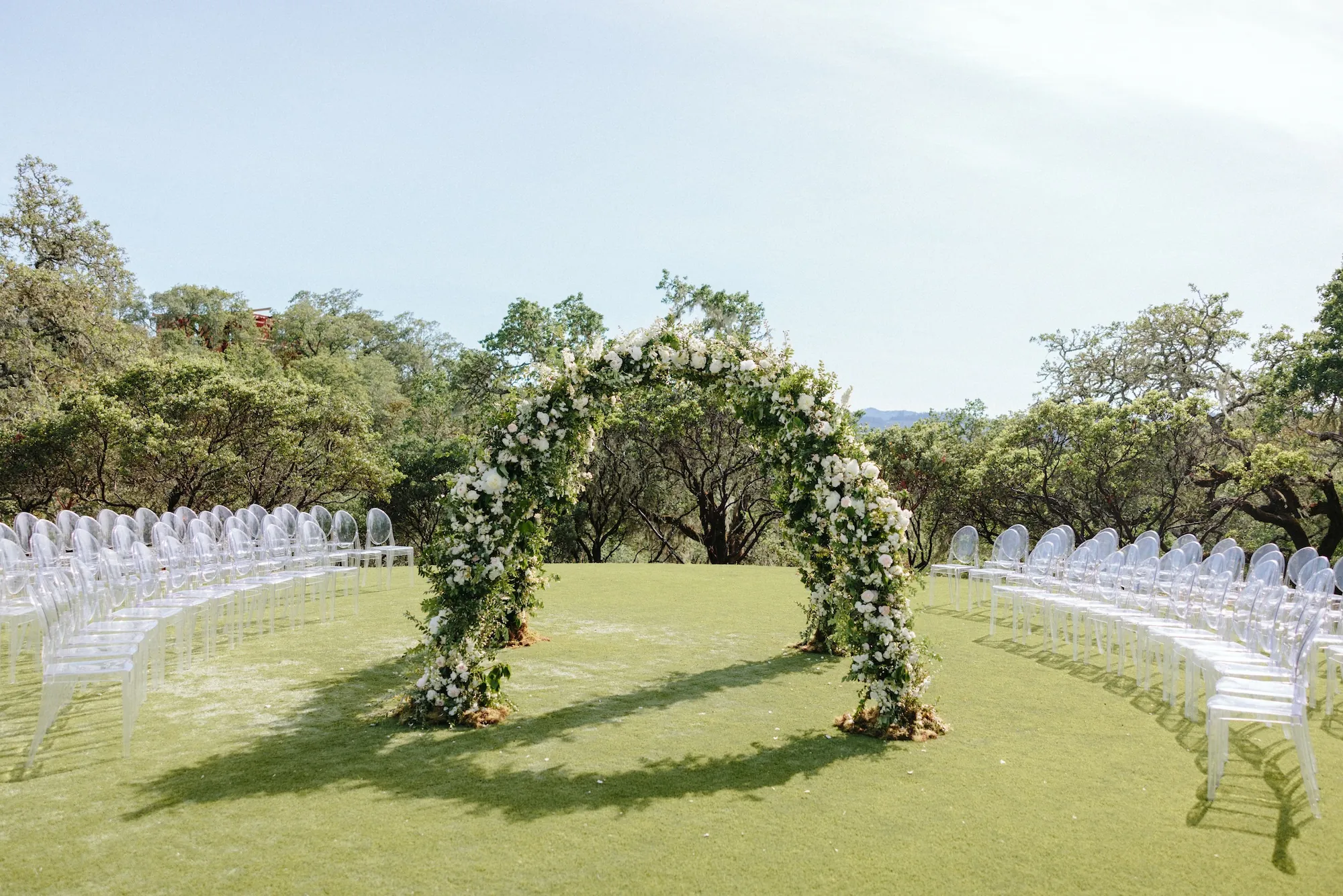 Healdsburg wedding set up