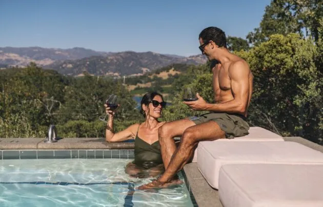 Couple at the pool