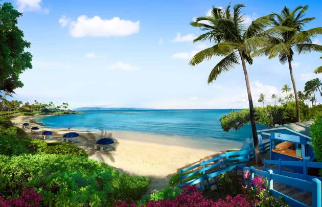 Steps Down to Kapalua Bay in Maui, HI