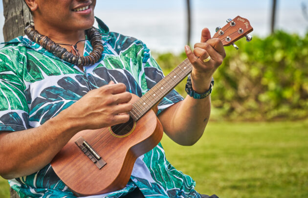 Ukulele lessons at Montage Kapalua Bay