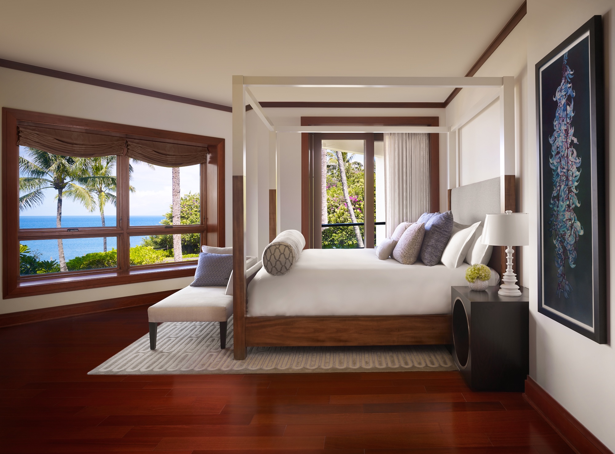 Montage Residences Kapalua Bay guestroom with king bed
