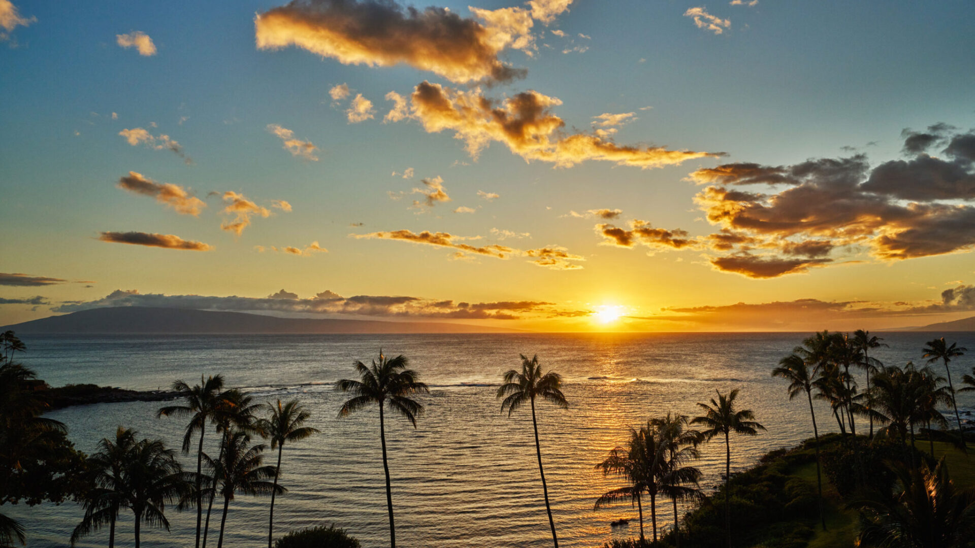 Kapalua Bay at sunset