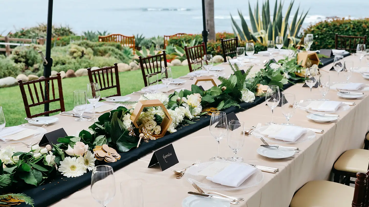 Table Setting Outdoors on Lawn