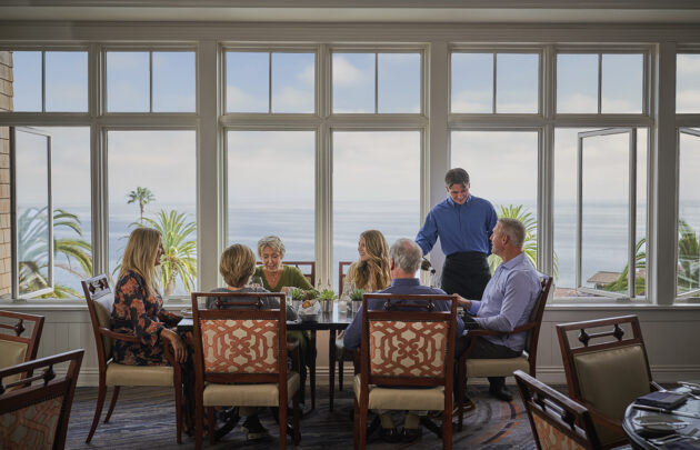 Family dining at The Loft