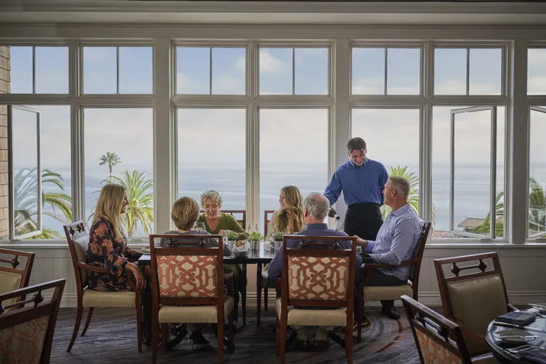 Family dining at The Loft