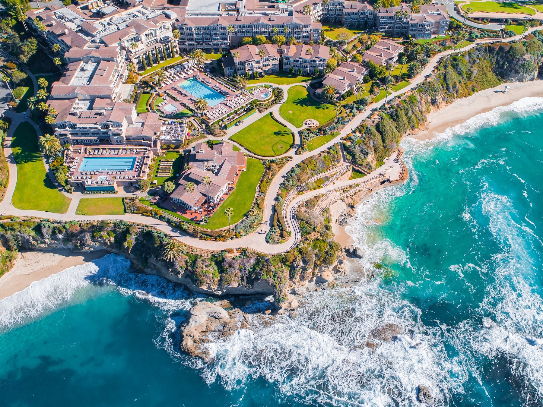 Drone view of Montage Laguna Beach