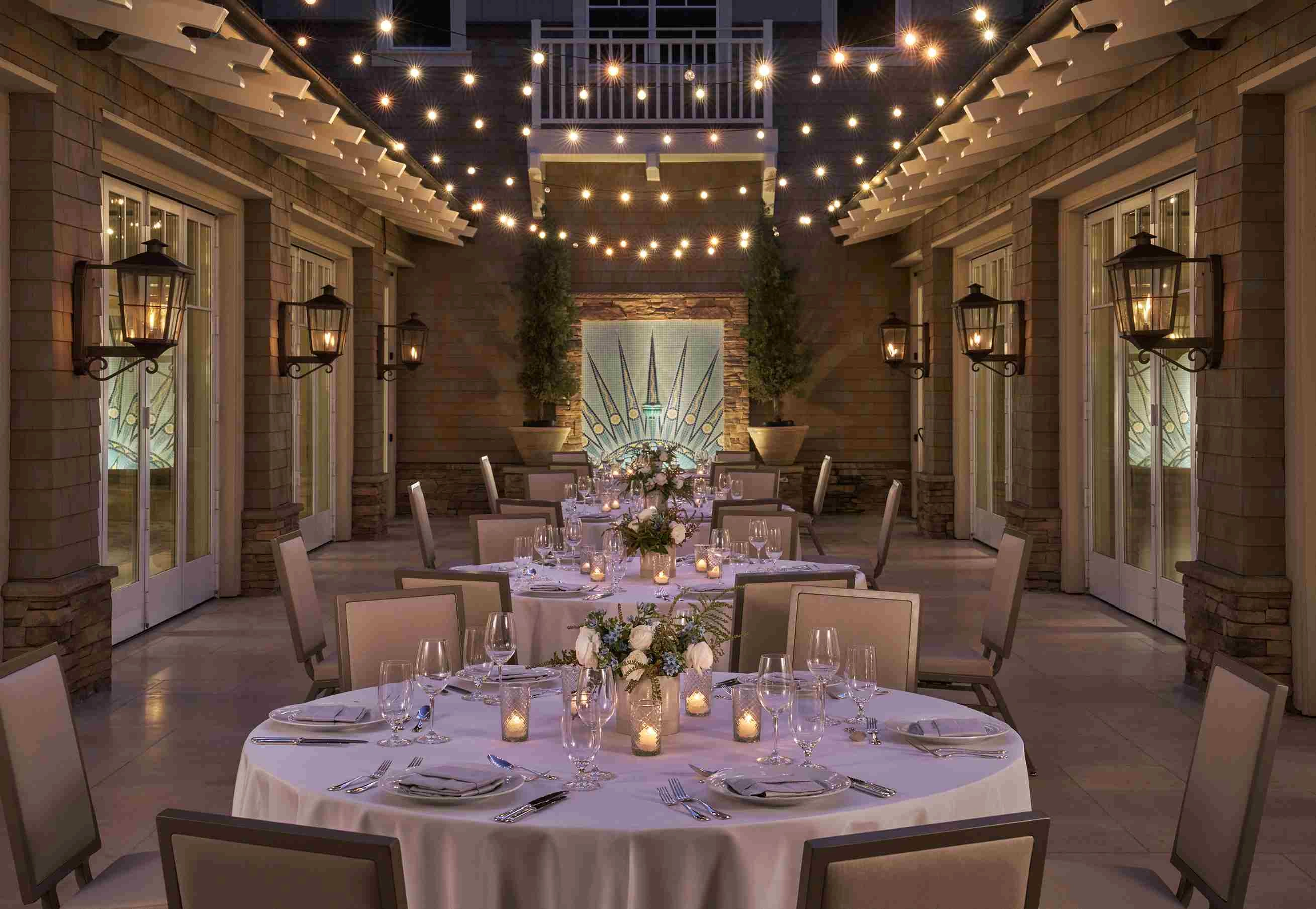 Grand Ballroom Courtyard at night