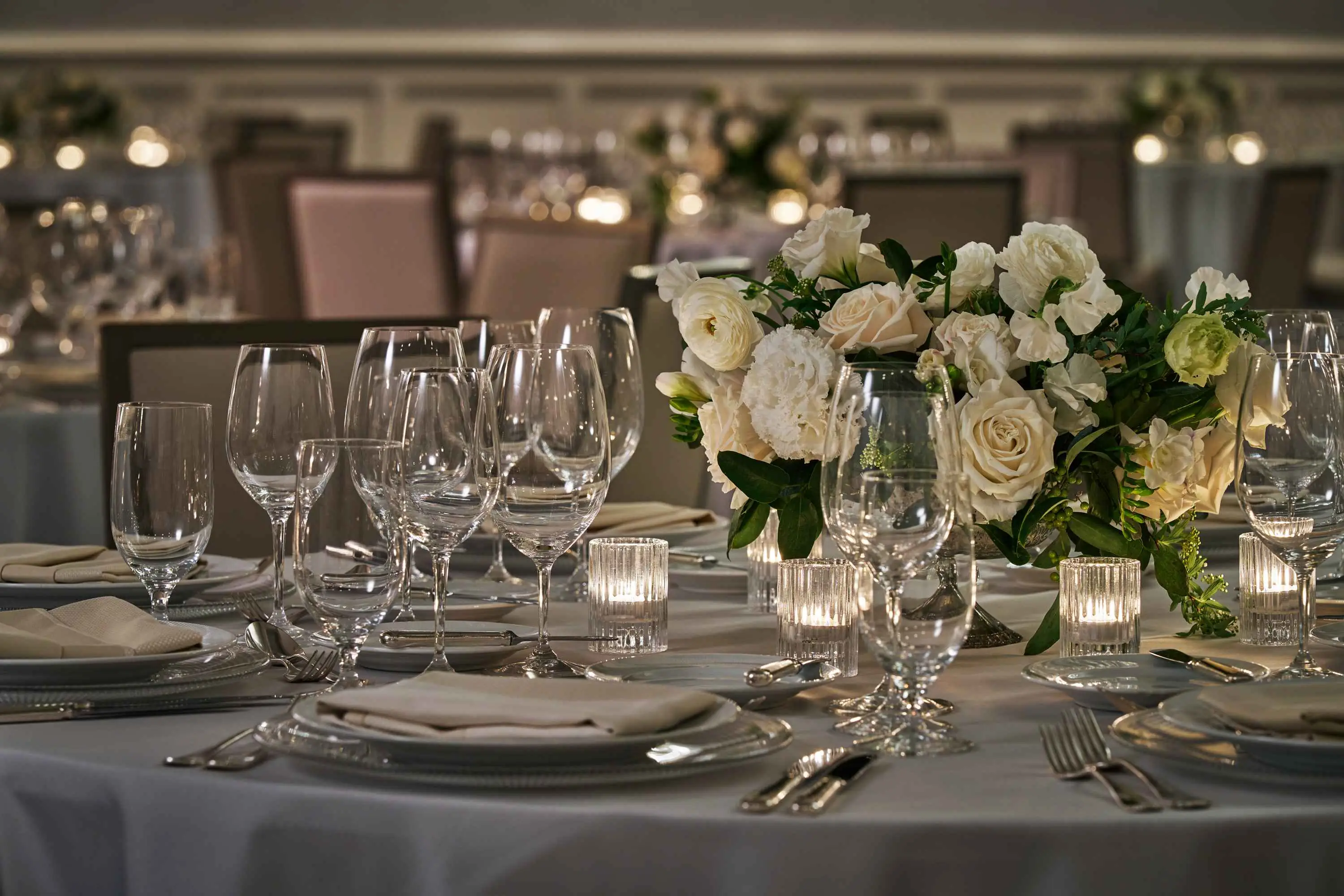 Table setup in Gallery Ballroom at Montage Laguna Beach