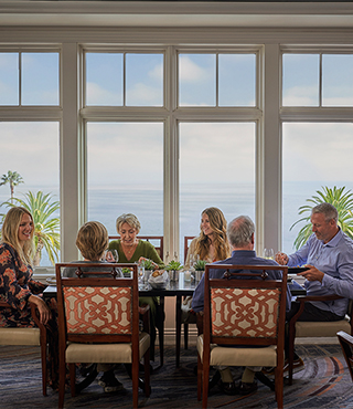 Family dining at The Loft
