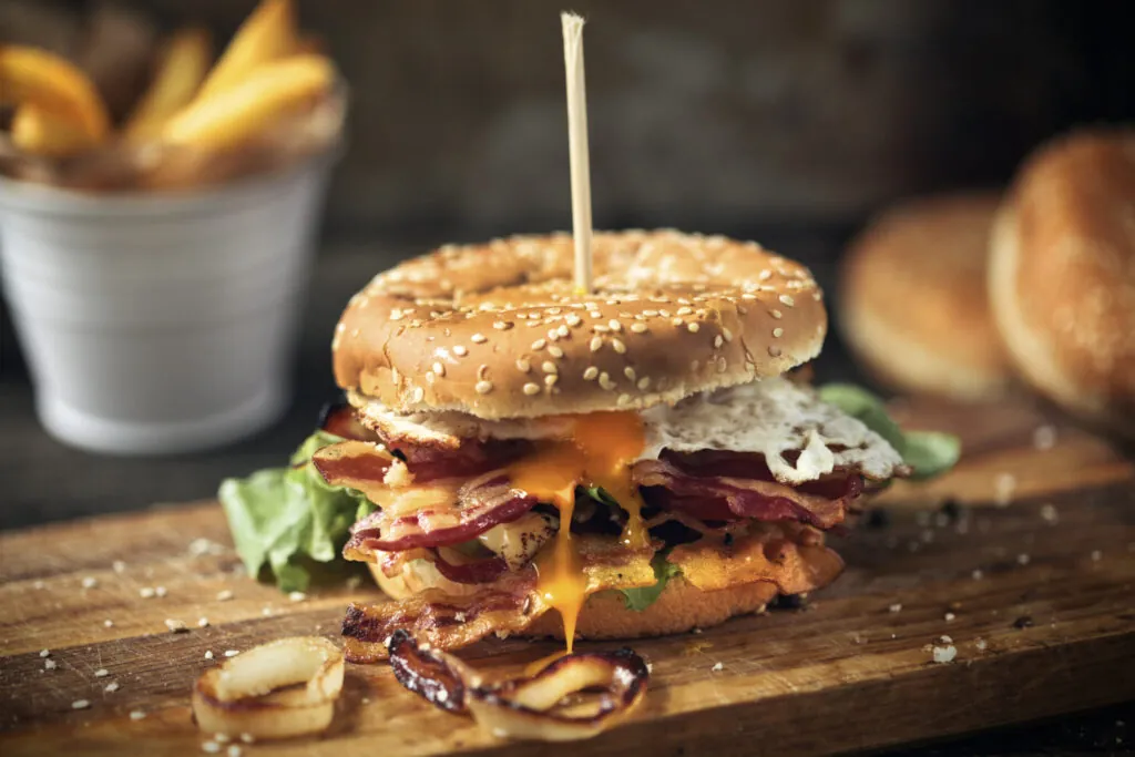 A burger at Montage Laguna Beach