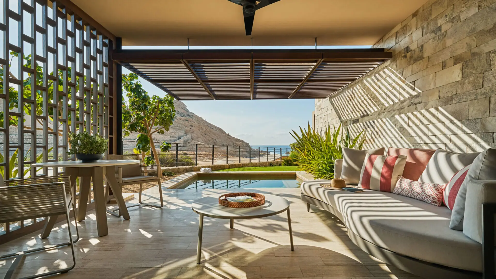 Ocean Guestroom Patio with Pool