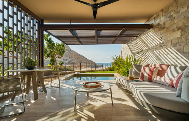 Ocean Guestroom Patio with Pool