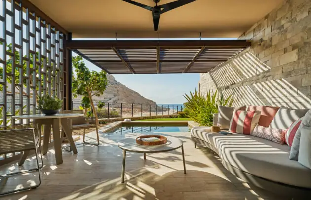 Ocean Guestroom Patio with Pool