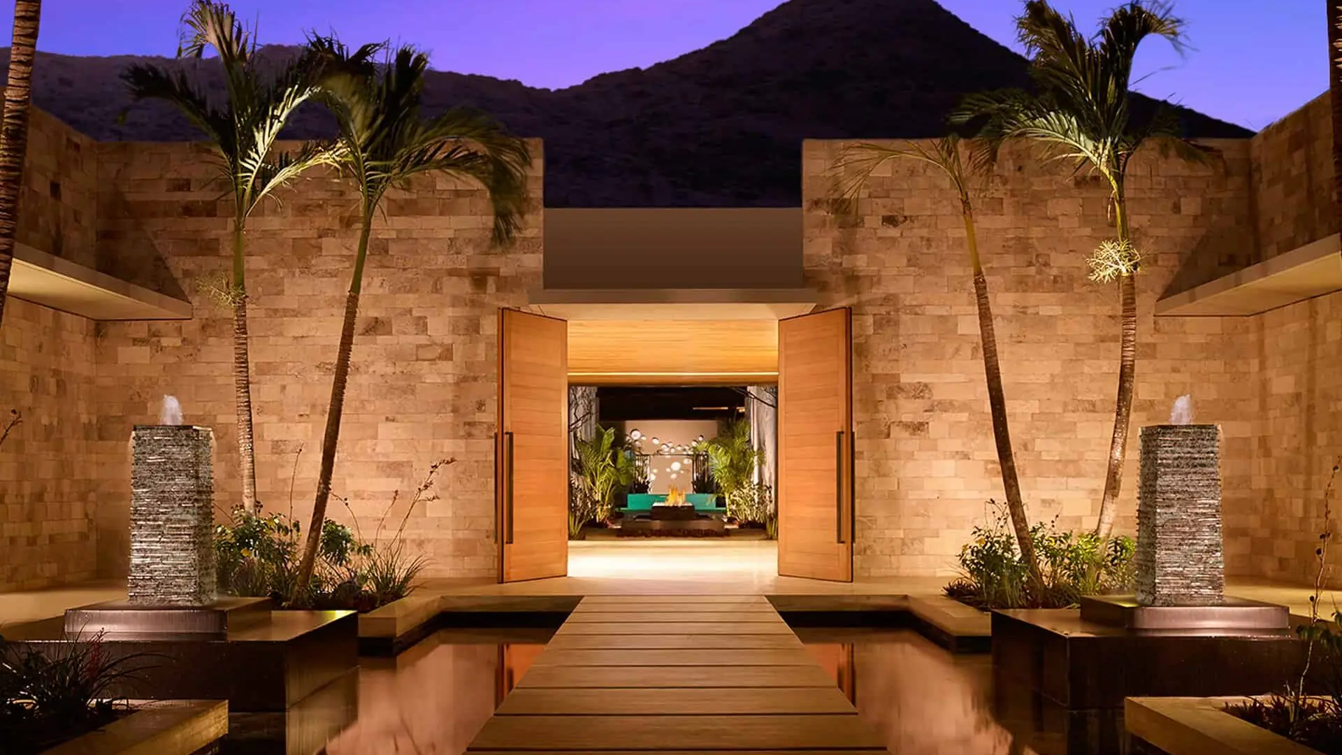 The lobby at Montage Los Cabos.