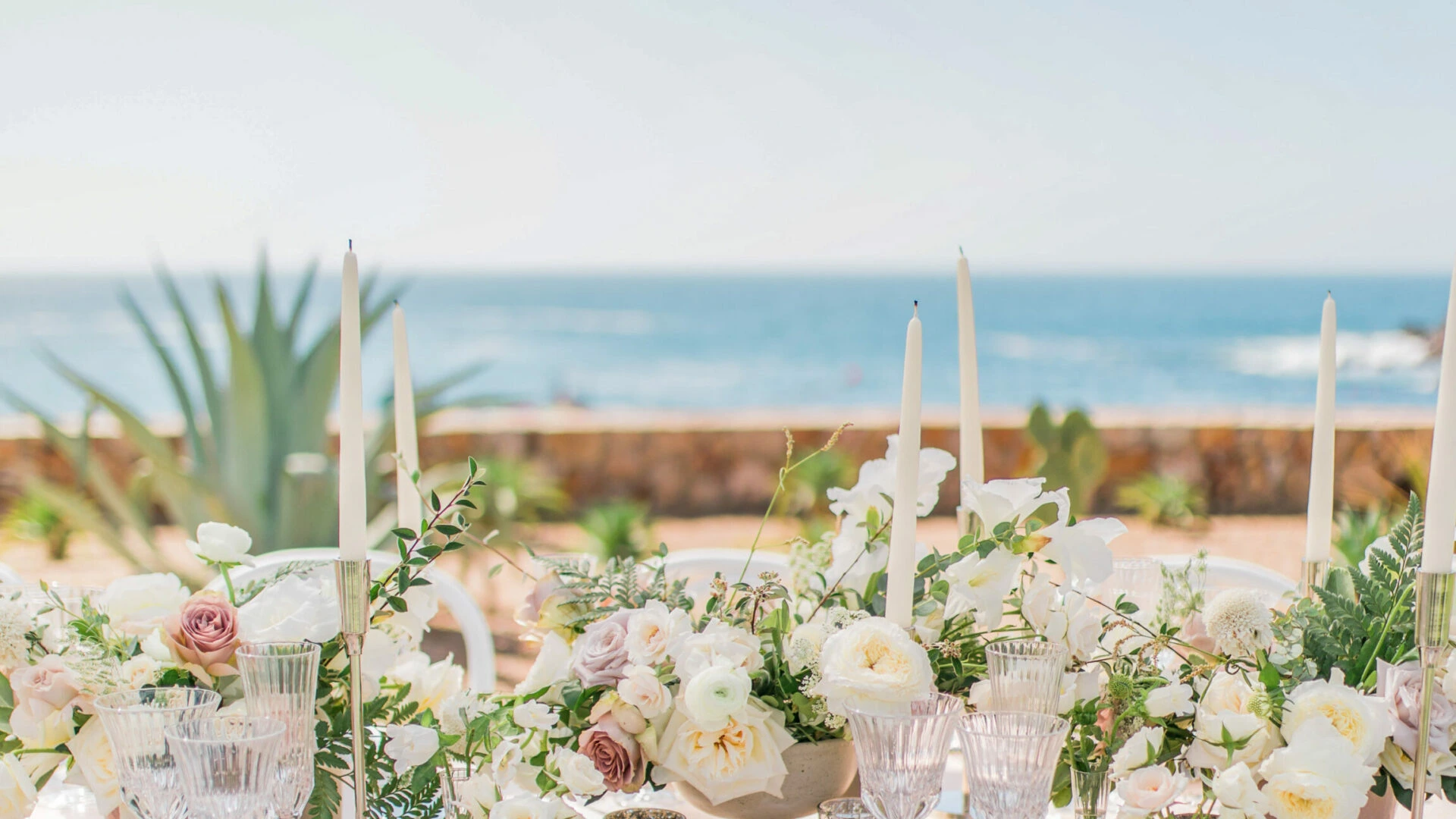 Beach backdrop for special events in Mexico
