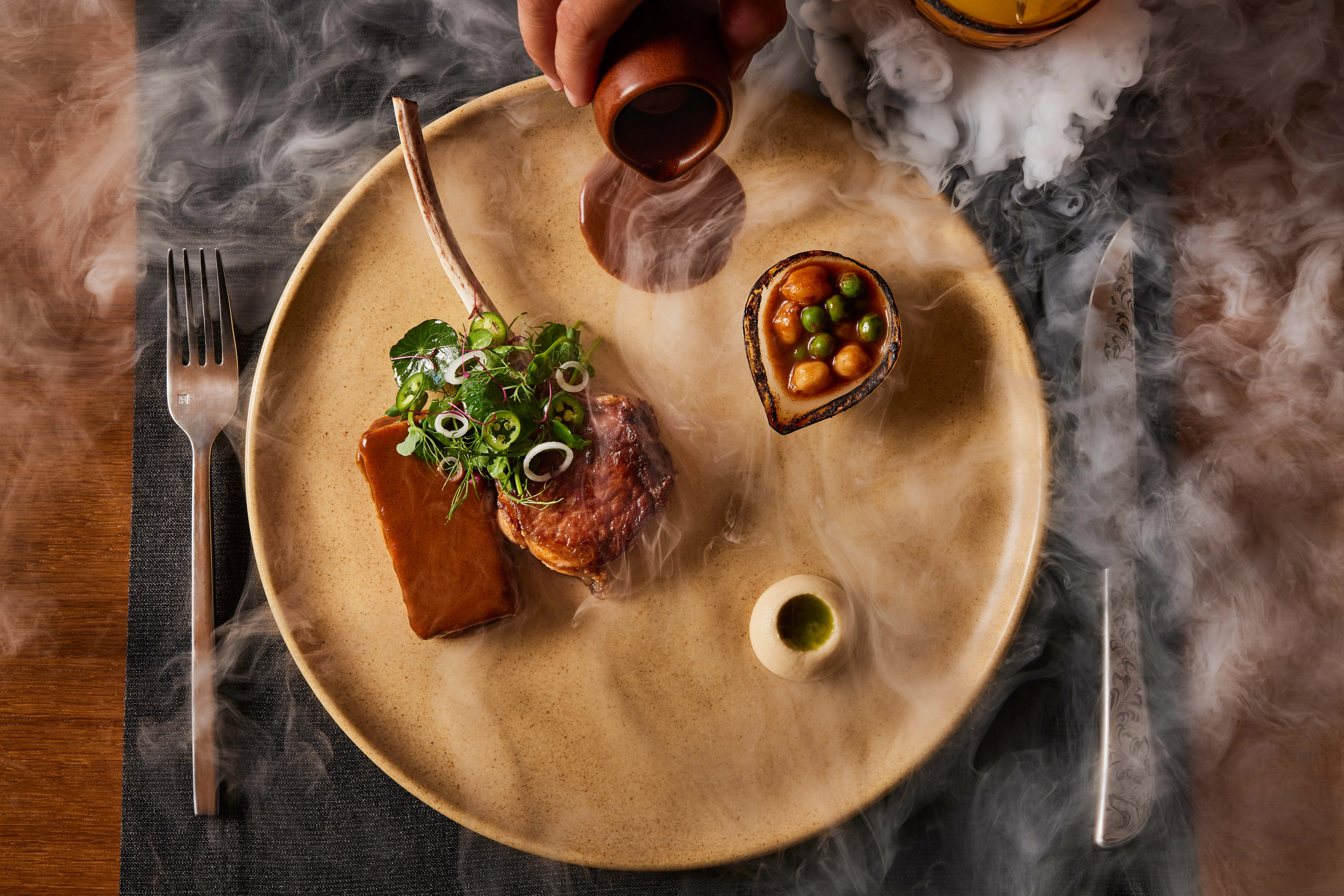 Steak dish at Mezcal a restaurant in Los Cabos, Mexico