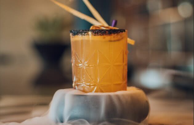 Signature Cocktail at Mezcal Restaurant in Cabo San Lucas