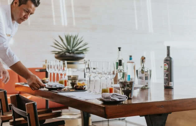 A tequila tasting at Mezcal at Montage Los Cabos