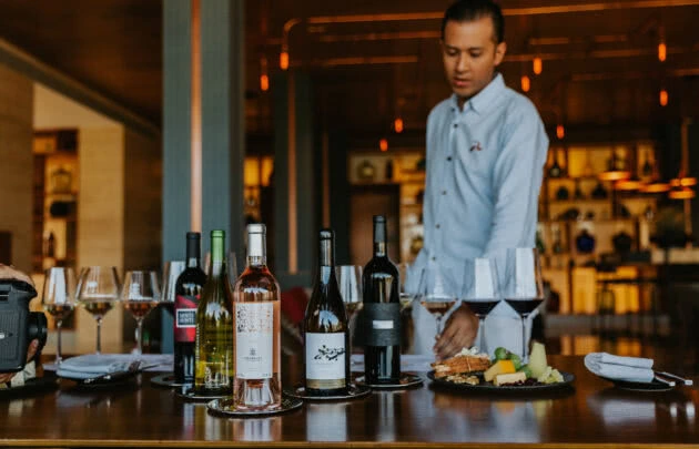 A wine tasting at Mezcal at Montage Los Cabos