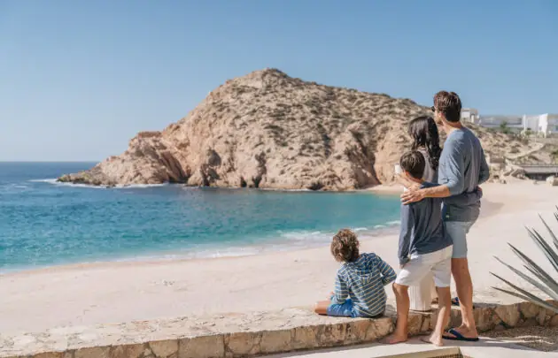 Family overlooking Santa Maria Bay