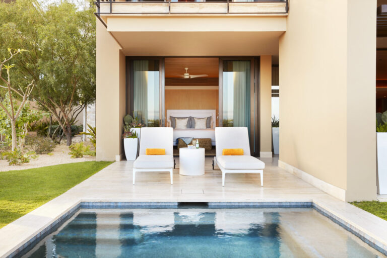 Plunge pool in front of Montage Residence