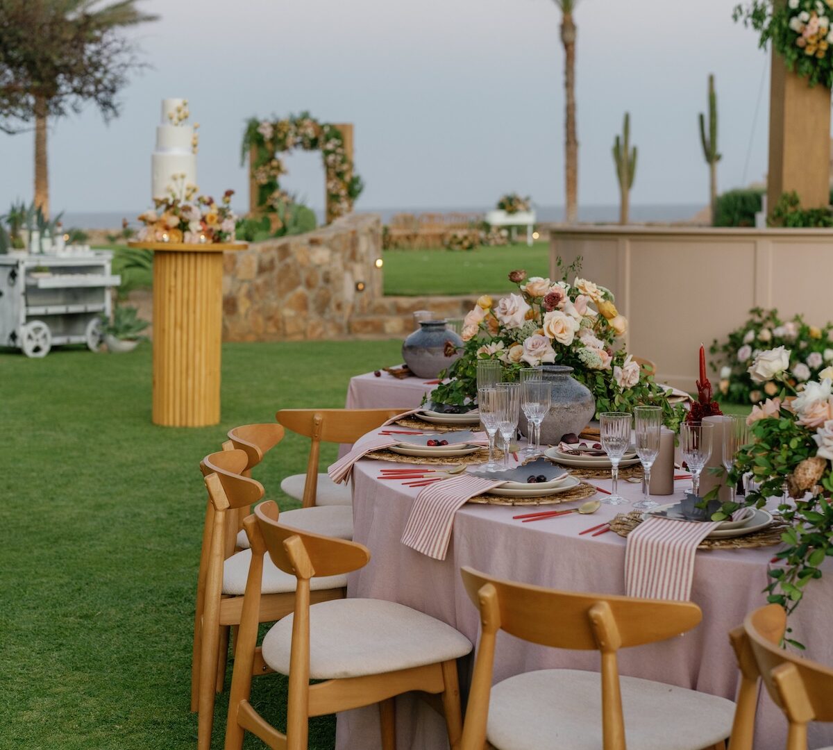 outdoor wedding reception