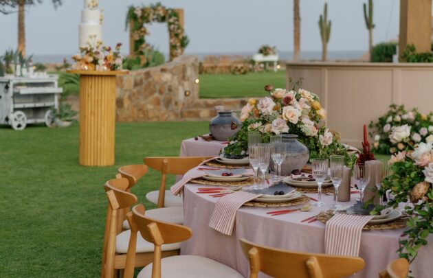 outdoor wedding reception