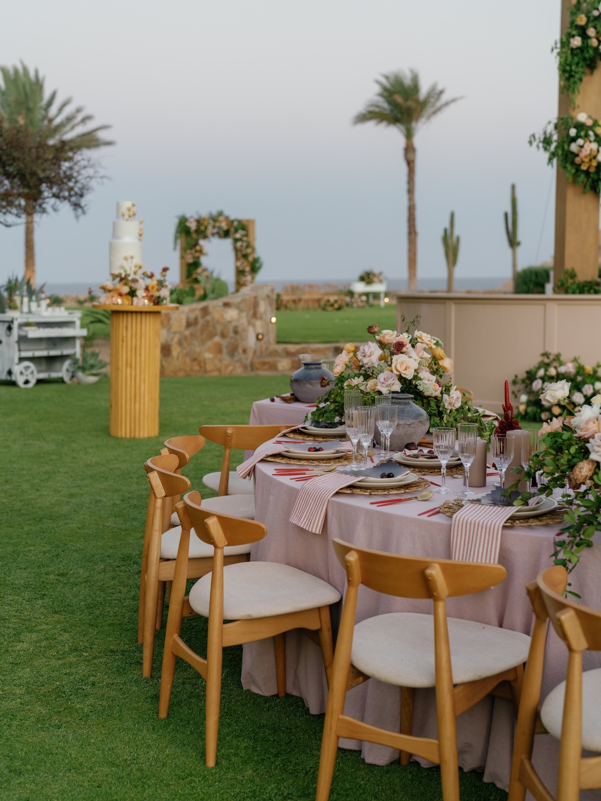 outdoor wedding reception