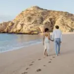 couple walking on beach
