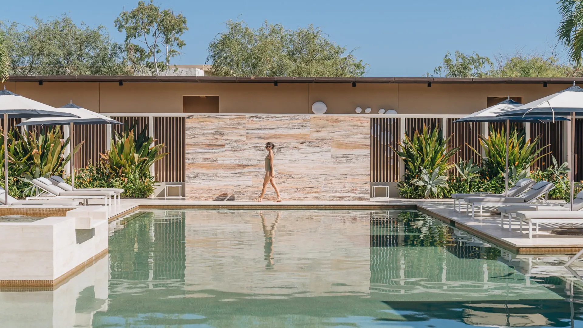 Woman at Spa Montage pool
