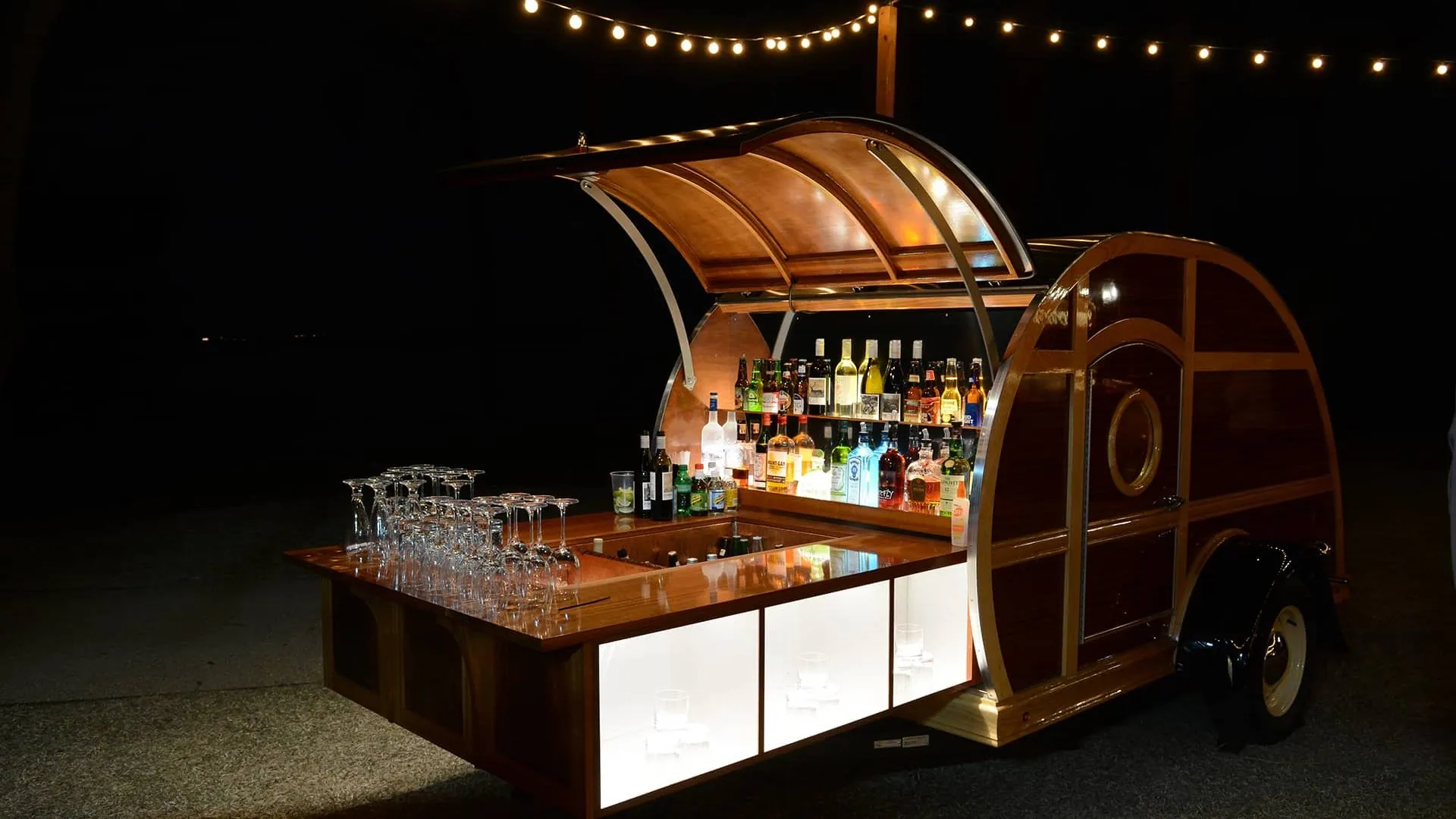 Bourbon Cart Little Brown Wagon