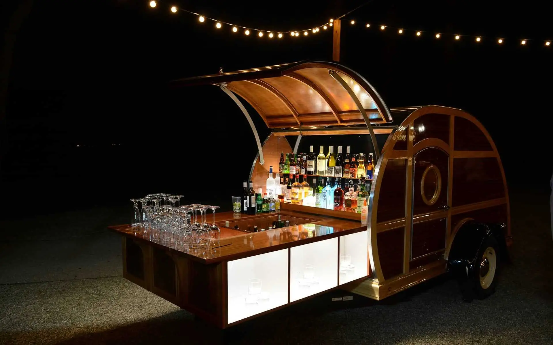 Bourbon Cart Little Brown Wagon