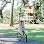Biking by the Treehouse