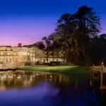 Palmetto Bluff hotel at night