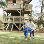Kids playing on family vacation in Palmetto Bluff