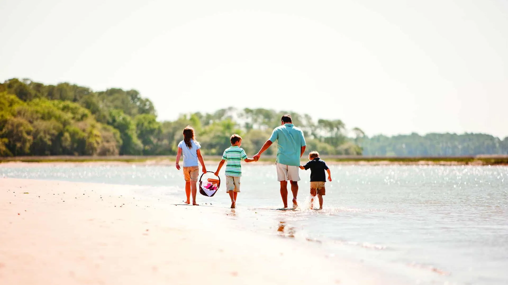 Family enjoying coastal views on Palmetto Bluff vacation