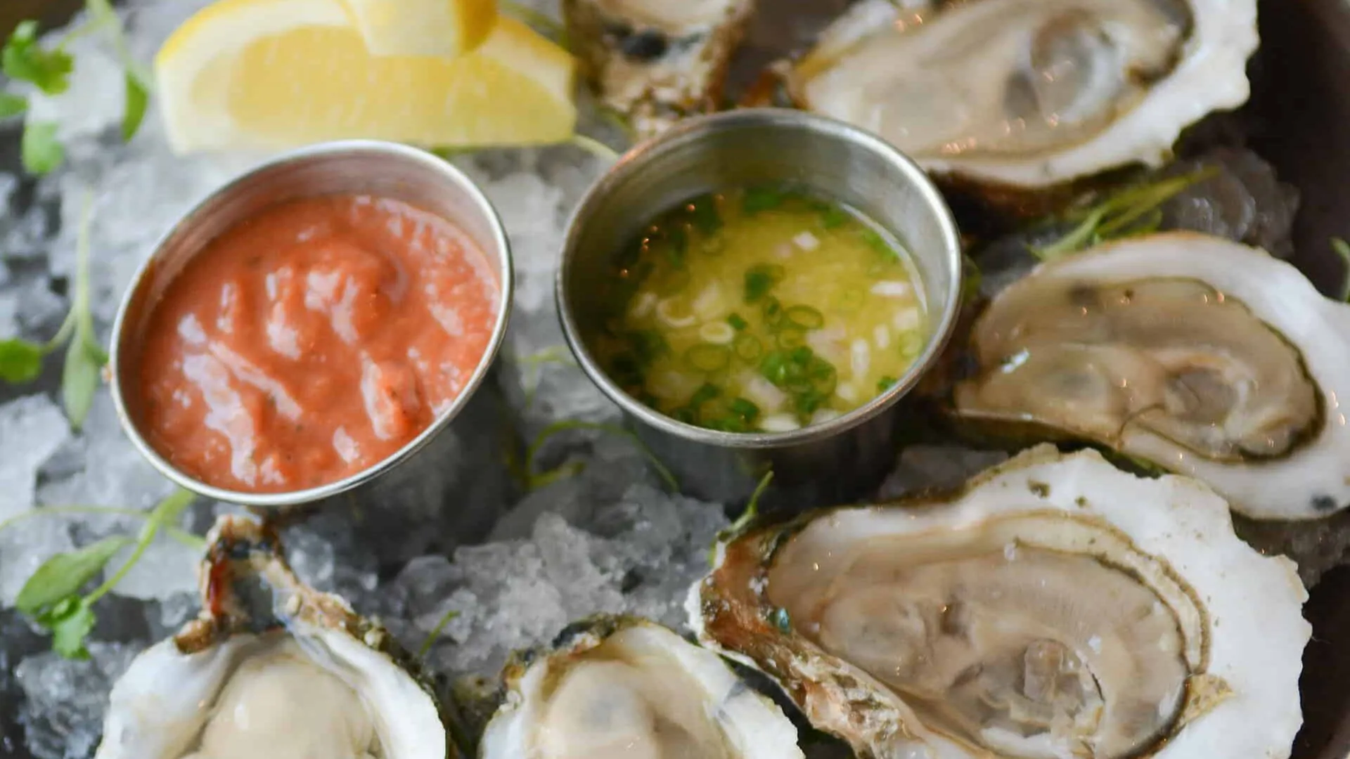 Oysters at Montage Palmetto Bluff