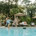 Family at the Pool