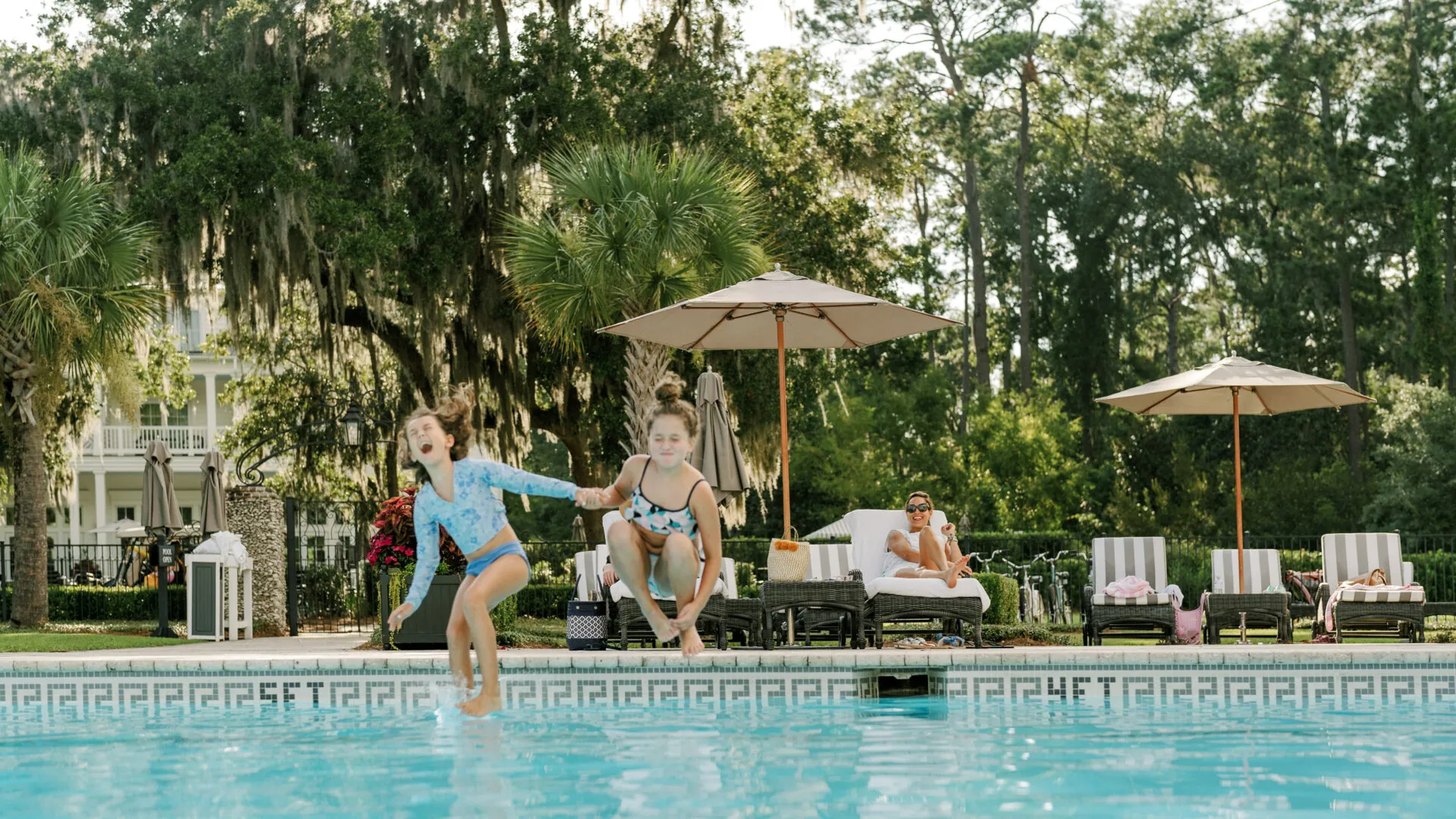 Family at the Pool