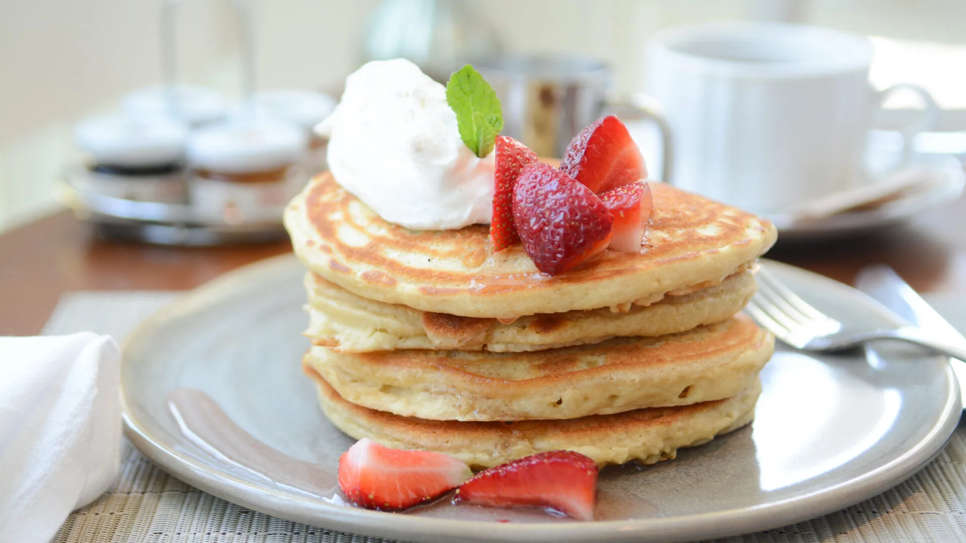 Octagon breakfast pancakes
