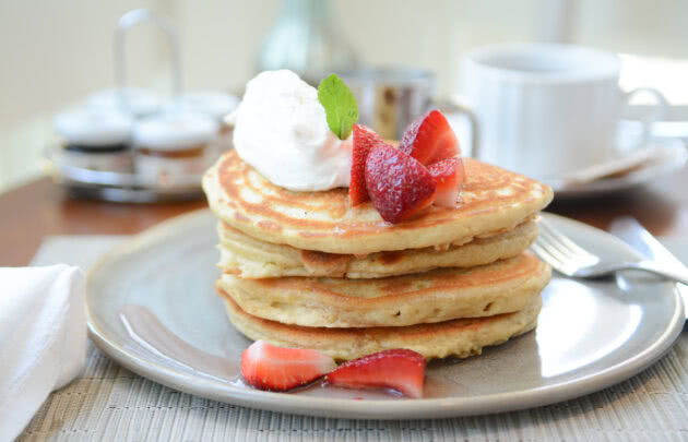 Octagon breakfast pancakes