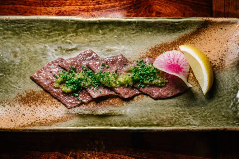 Skirt steak dish at Montage Palmetto Bluff
