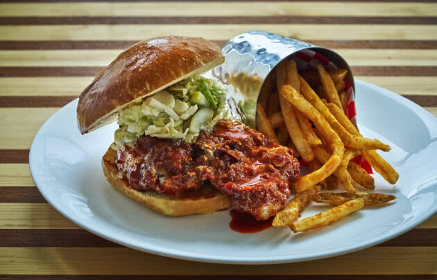 Octagon Hot Honey Fried Chicken Sandwich